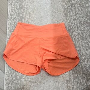 lululemon athletica Vibrant Orange Athletic Shorts